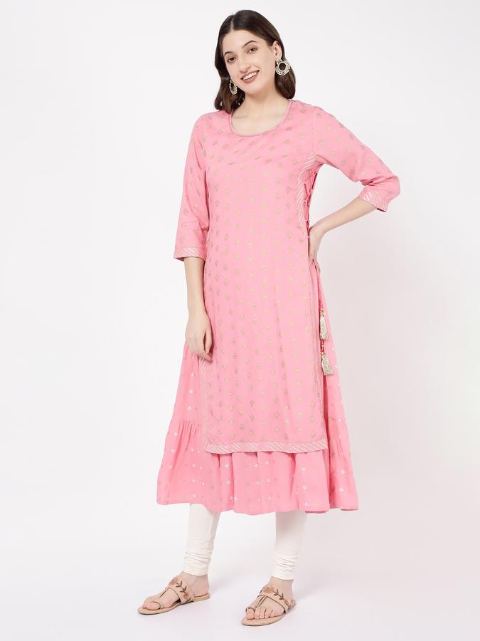 Women Round-Neck Straight Kurta  image number 1