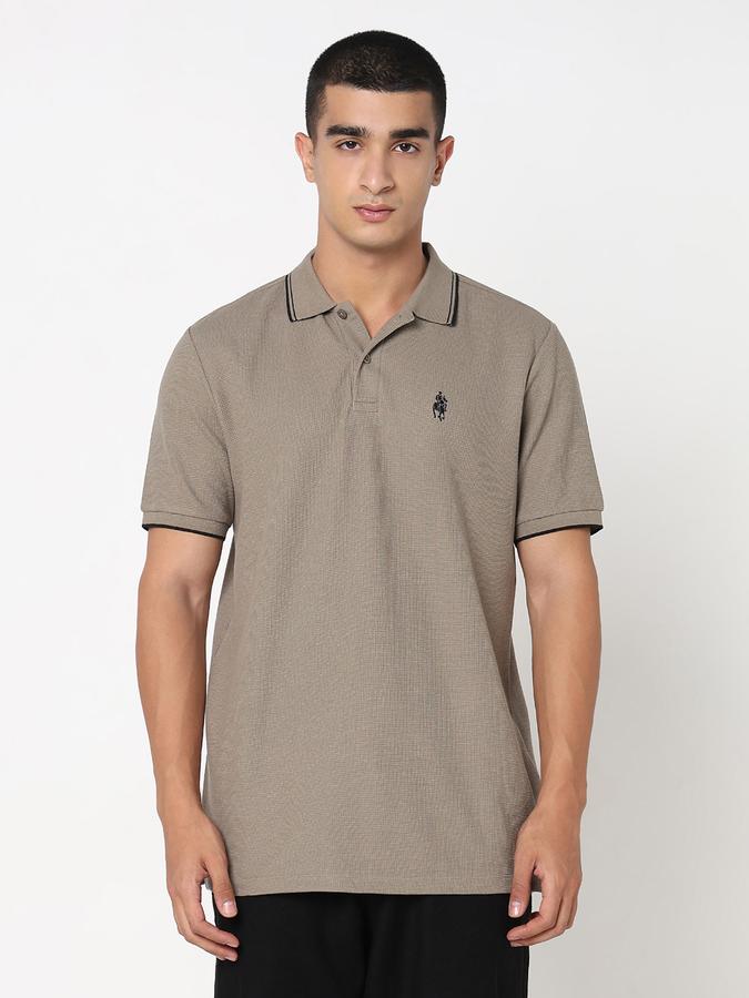 MENS TEXTURE POLO image number 1