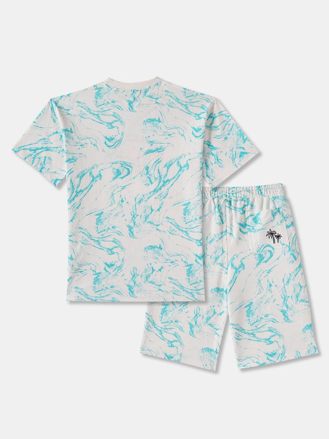 Boys Graphic T-shirt with Shorts Fashion Set