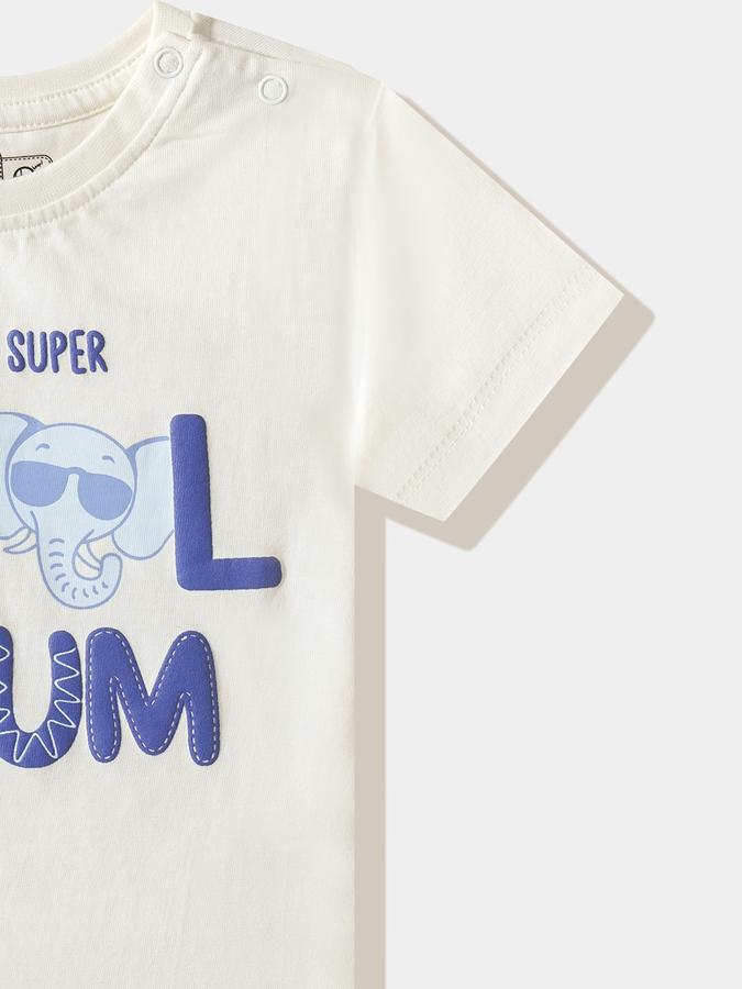 Boys Cotton Regular Fit Crew Neck Graphic T-shirt