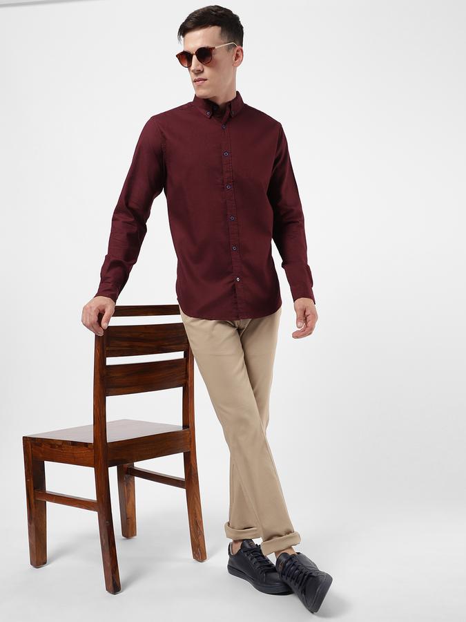 R&B Beige Men Casual Trousers image number 1