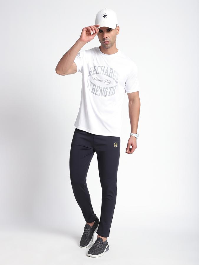 R&B Men's White Printed T-Shirt