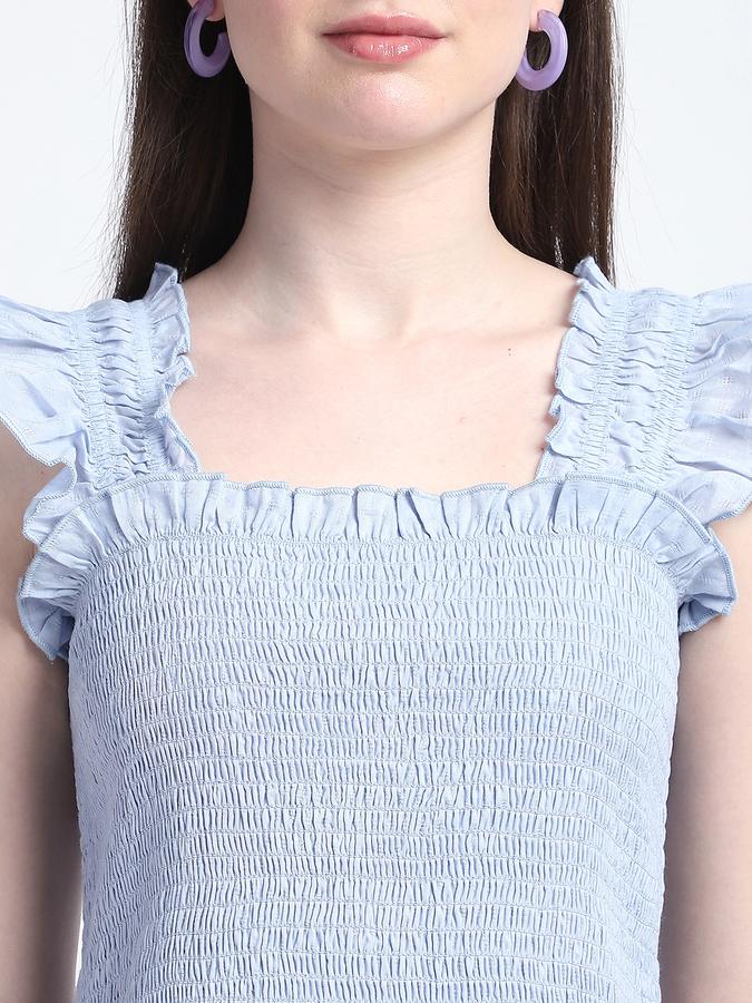 Women Cotton A-Line Midi Solid Dress