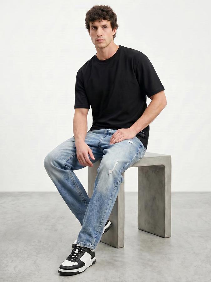 R&B Black Men Textured Short Sleeves Tshirt