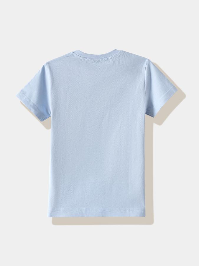 Boys Cotton Regular Fit Crew Neck Graphic T-shirt