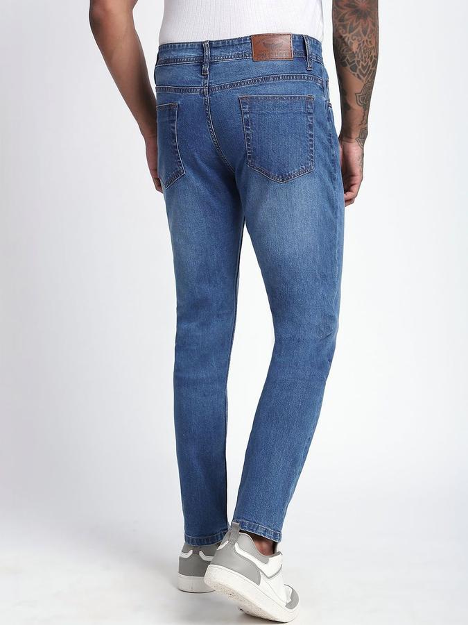 R&B Men Mid Blue Slim Fit Mid-Rise Jeans