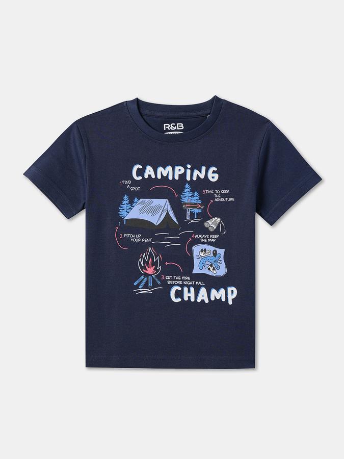 Boys Graphic Print Pure Cotton Regular T Shirt