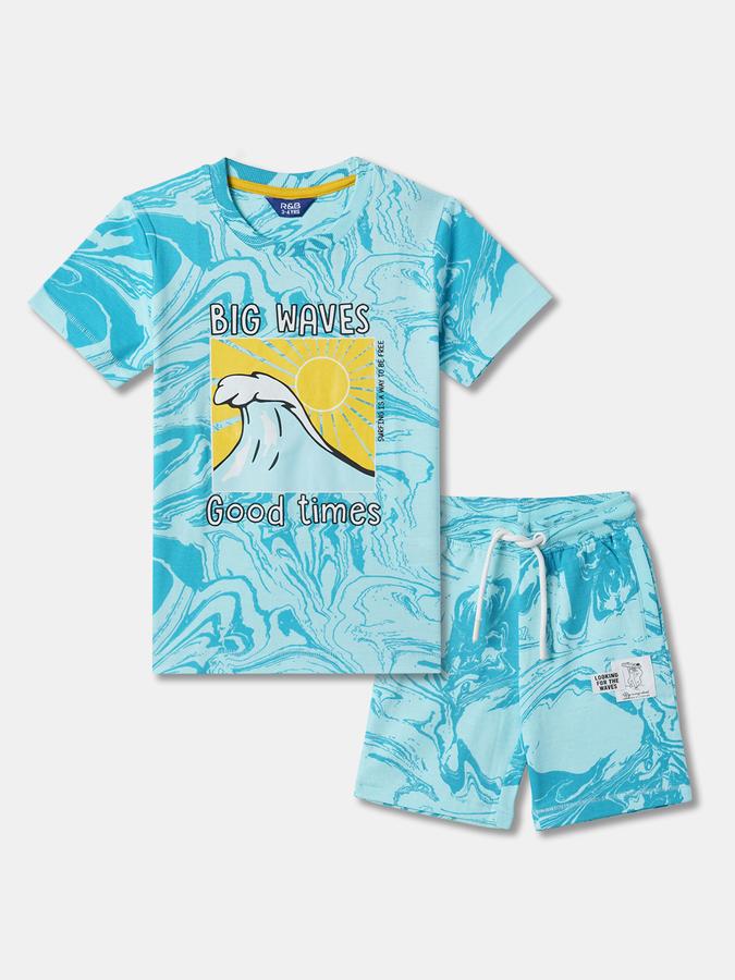 Boys Graphic Print T-Shirt & Shorts Set image number 0