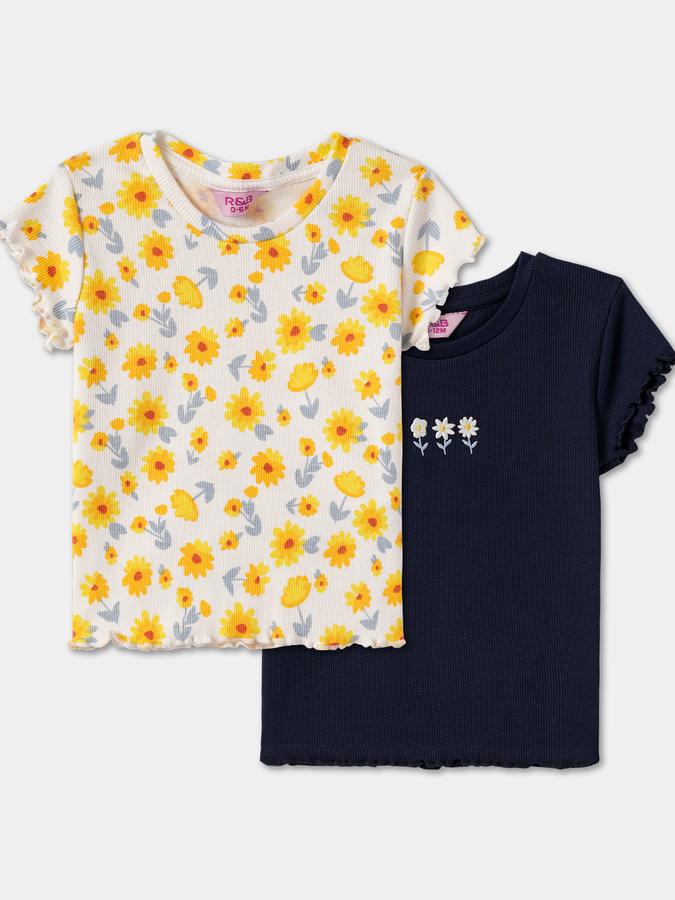 Baby Girls Printed Pure Cotton Regular T Shirt 