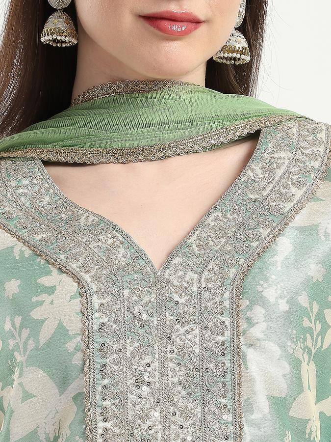 Women Viscose Blend Floral Printed Kurta And Palazzo Set