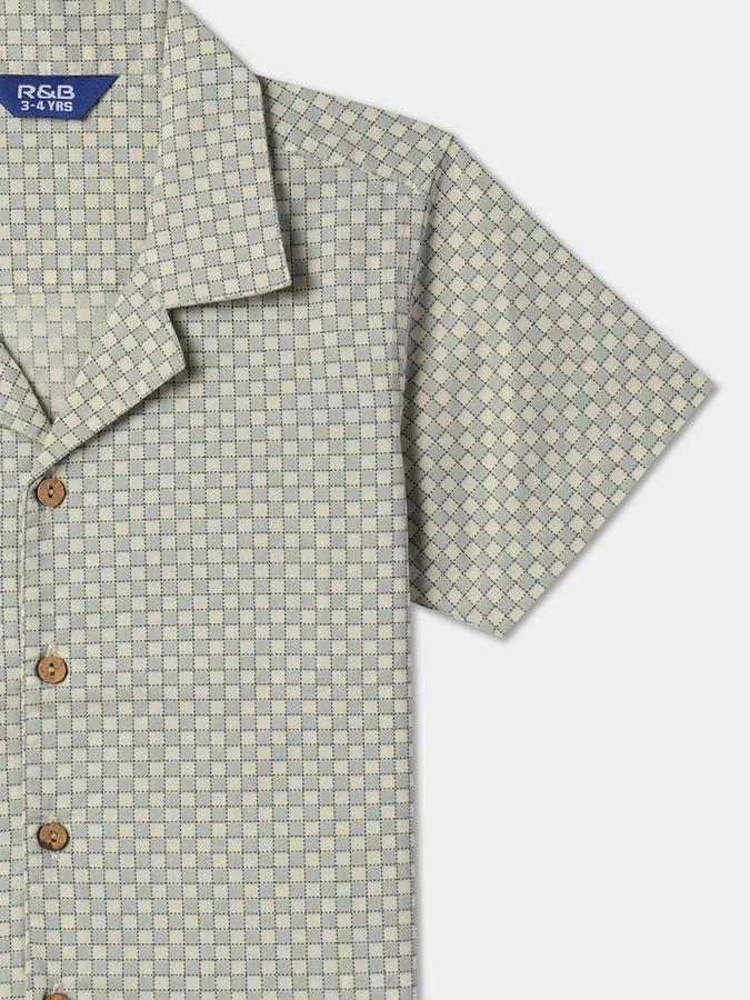 Boys Regular Fit Short Sleeve Button-Down Collar Shirt
