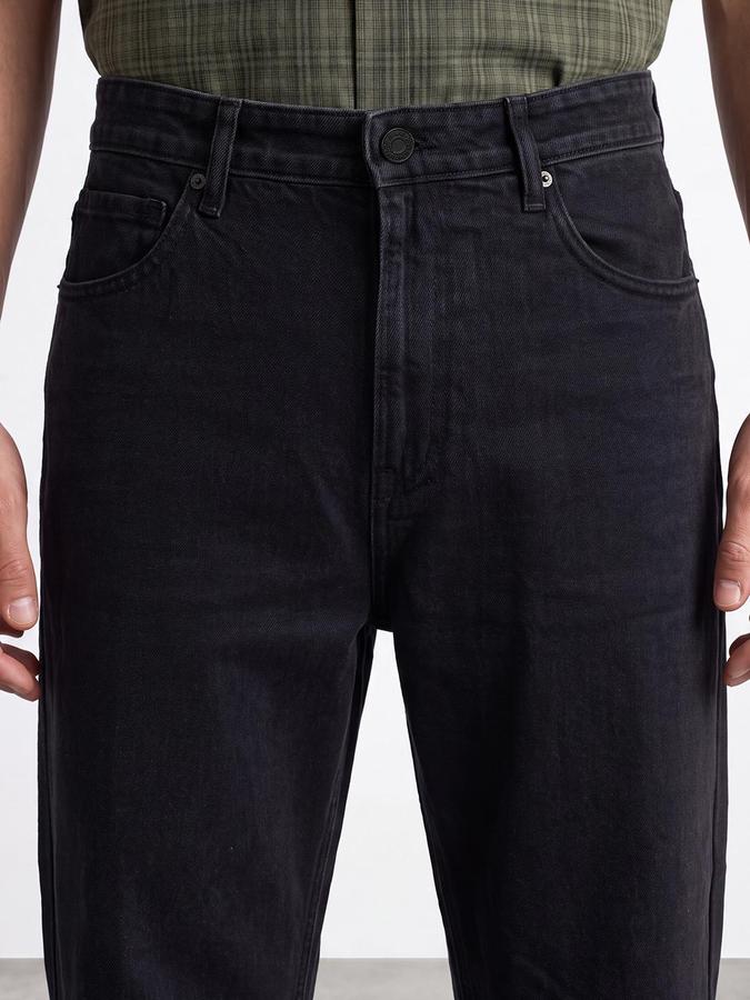 R&B Men Black Mid-Rise Baggy Fit Jeans
