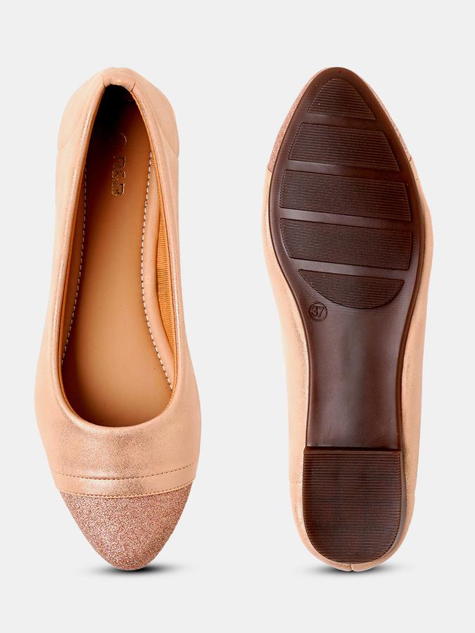 R&B Women Gold Ballerinas image number 3