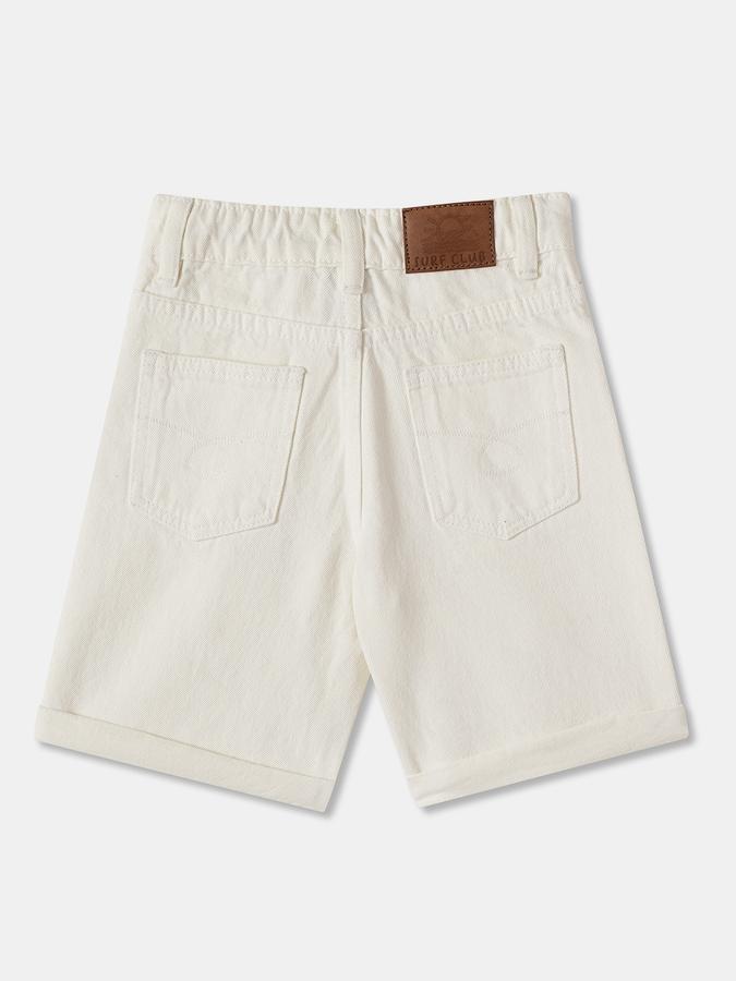 Boys Cotton Regular Fit Mid Waist Frayed Hem Shorts