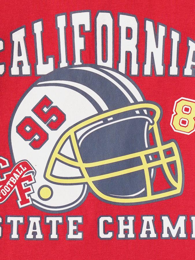 Boys Cotton Regular Fit Crew Neck Graphic T-shirt