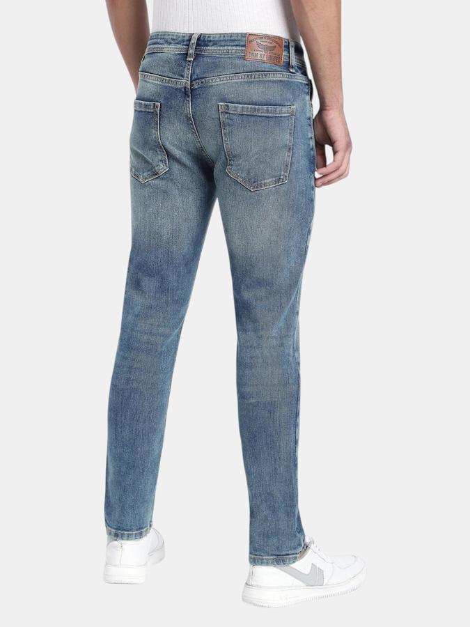 R&B Blue Slim Fit Men Mid Rise Jeans