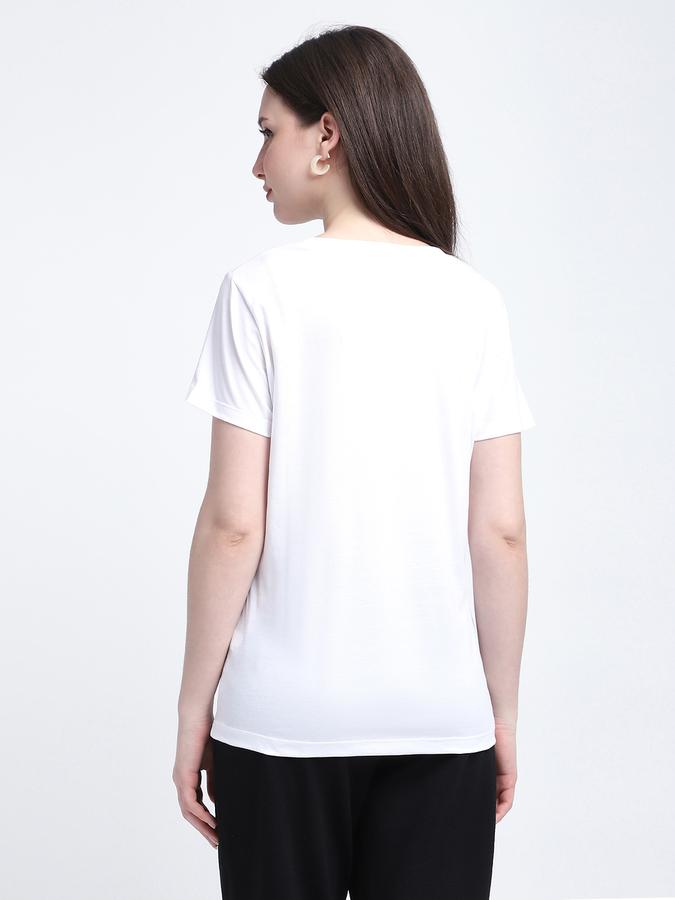 Women Cotton Regular Fit Crew Neck Graphic T-shirt