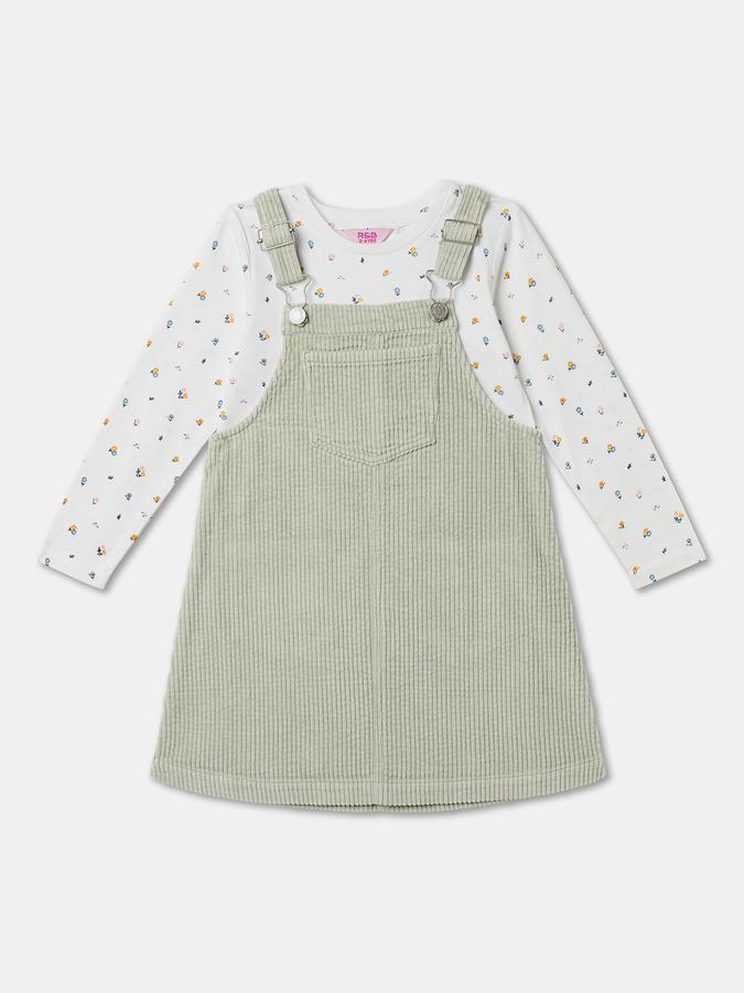 Dungaree For Girls Printed Pure Cotton