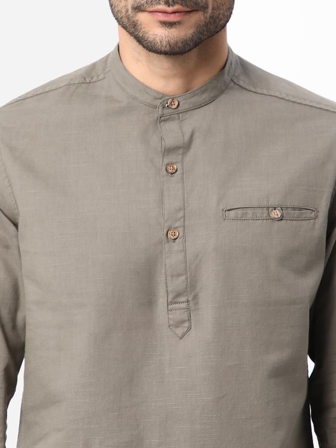 R&B Men Grey Casual Shirts image number 3