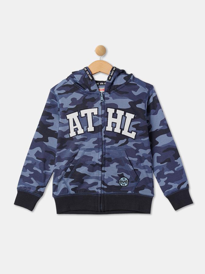 Boys Cotton Hooded Zip Up Camouflage Jacket
