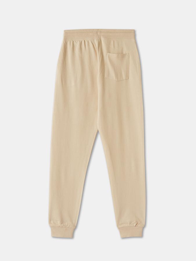 Boys Cotton Regular Fit Drawstring Waist Cuffed Hem Joggers