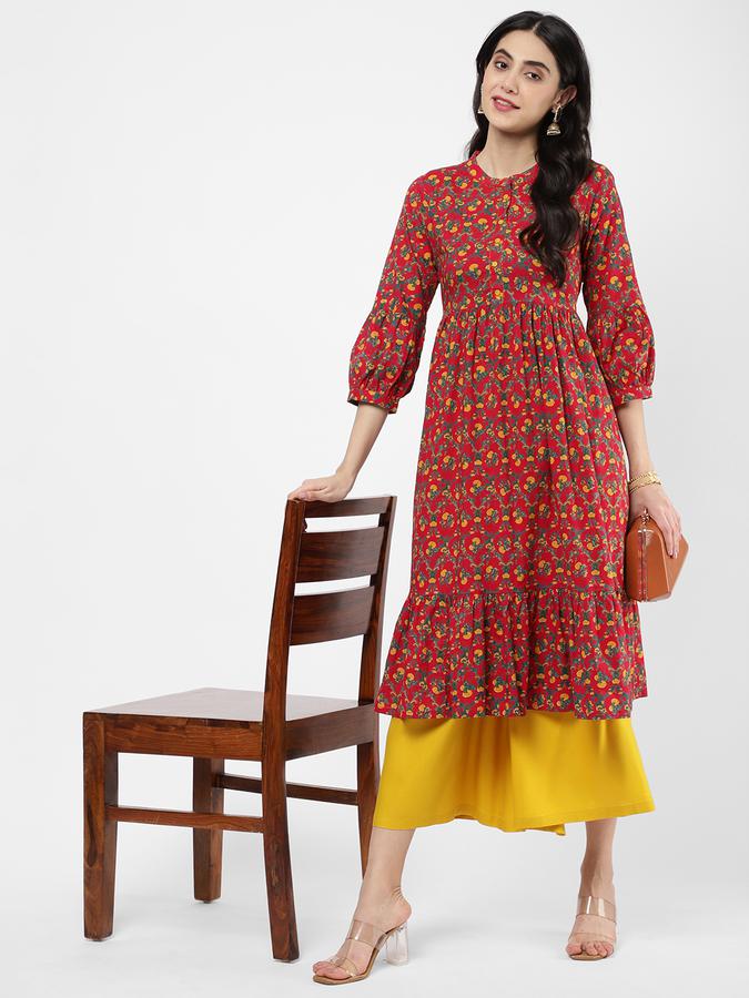R&B Red Women Kurtas image number 1