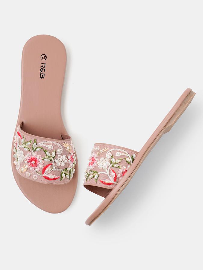 R&B Women Embroidered Flat Sandals image number 0