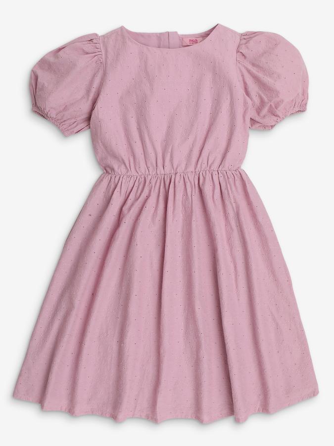 Girls Embroidered Fit & Flare Dress image number 0