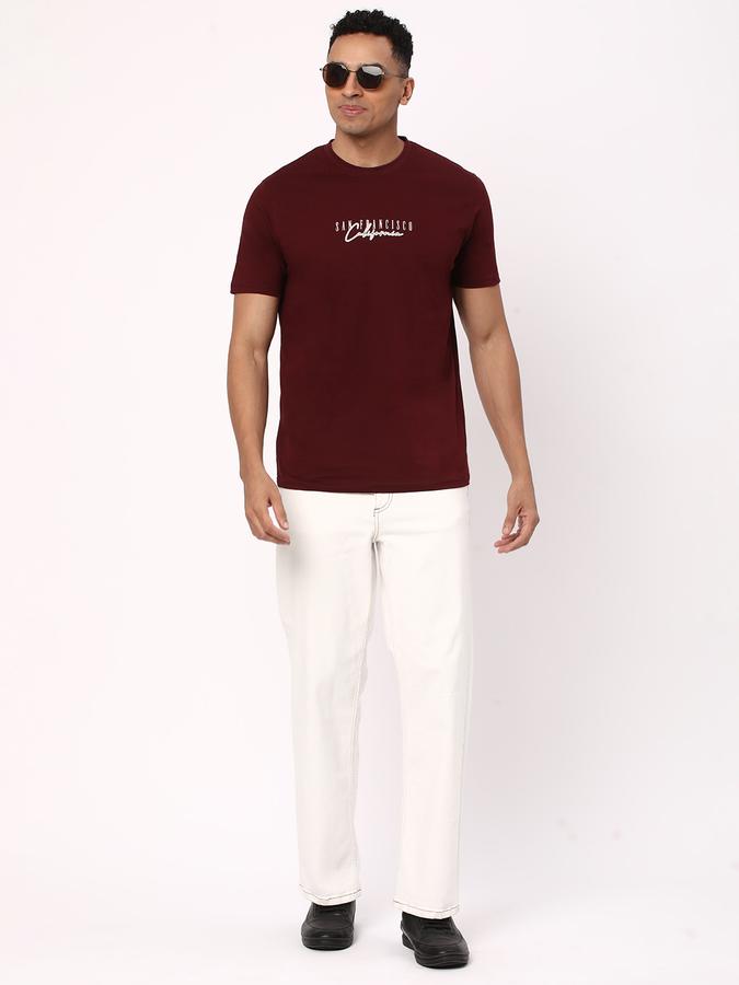 Men Typographic Print Regular Fit T-Shirt image number 1