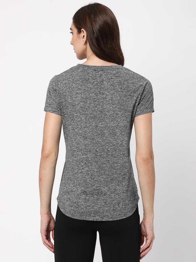 Women Polyester Regular Fit Crew Neck Graphic T-shirt