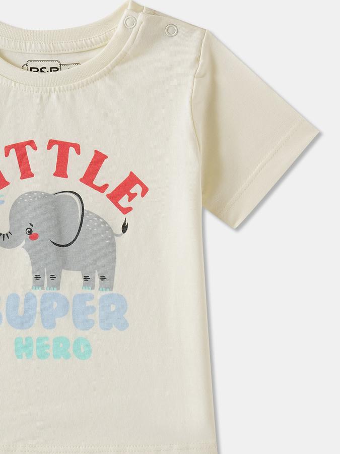 Boys Cotton Regular Fit Crew Neck Graphic T-shirt