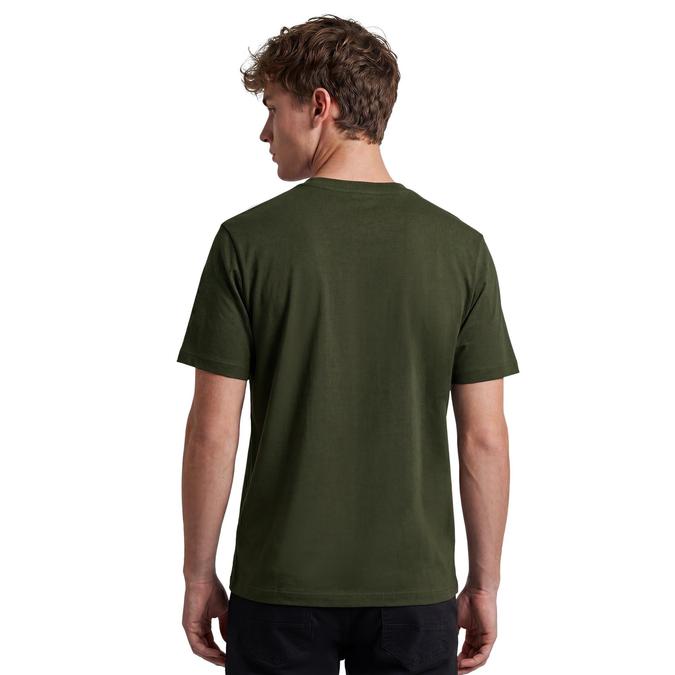 R&B Men Green Cotton Printed Round Neck T-Shirt