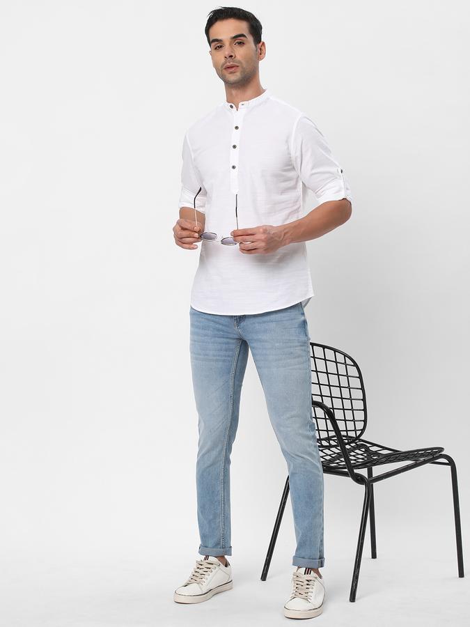 Men Regular Fit Short Kurta image number 1