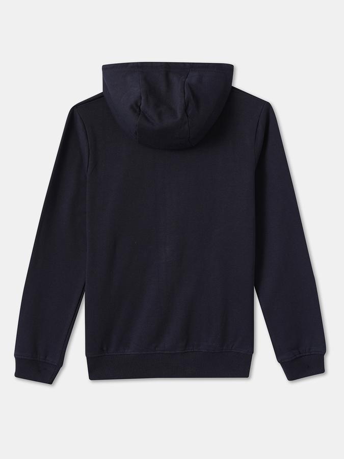 Boys Cotton Hooded Zip Up Graphic Jacket