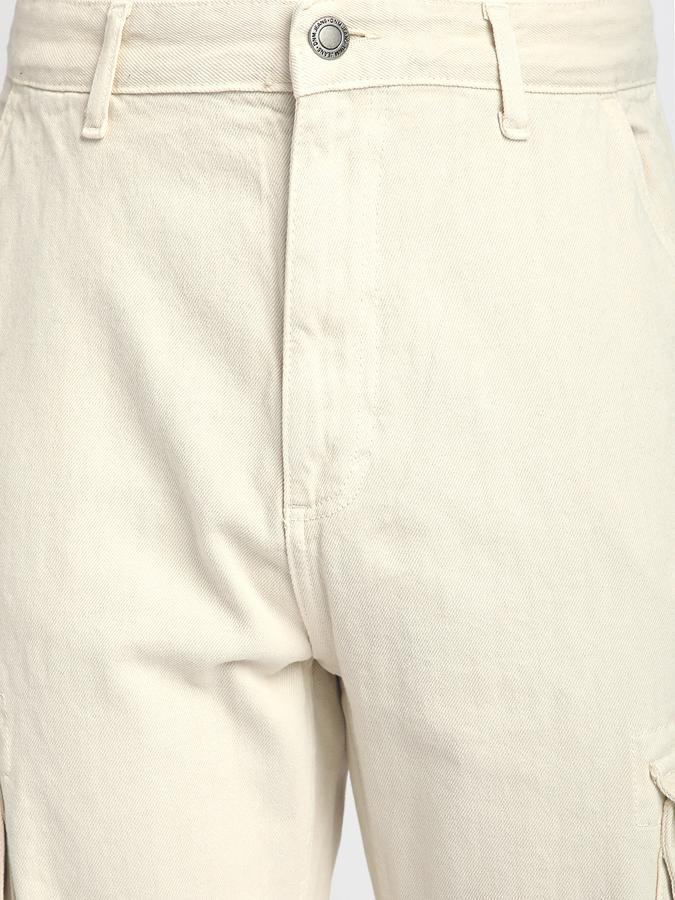 Men Cotton Loose Fit Mid Rise Clean Look Jeans