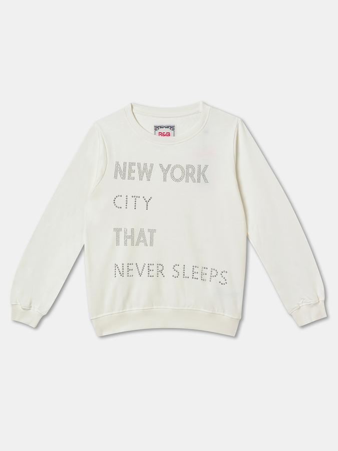 Full Sleeve Graphic Print Girls Sweatshirt 