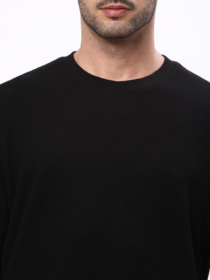 Men Cotton Regular Fit Crew Neck Solid Sweatshirt