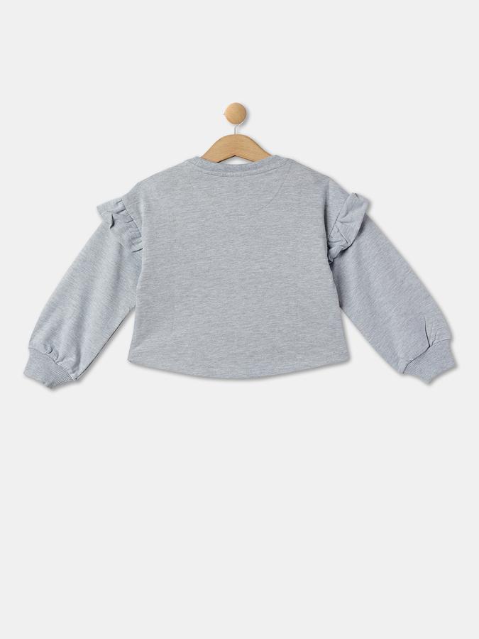 Girls Embellished Round-Neck Sweatshirt image number 1
