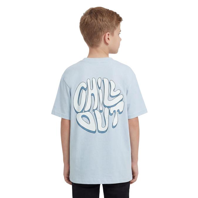 R&B Boy Blue Cotton Printed Round Neck T-Shirt