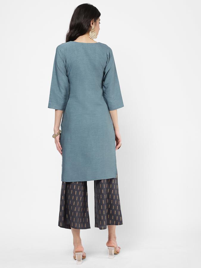 R&B Women Blue Kurtas image number 2
