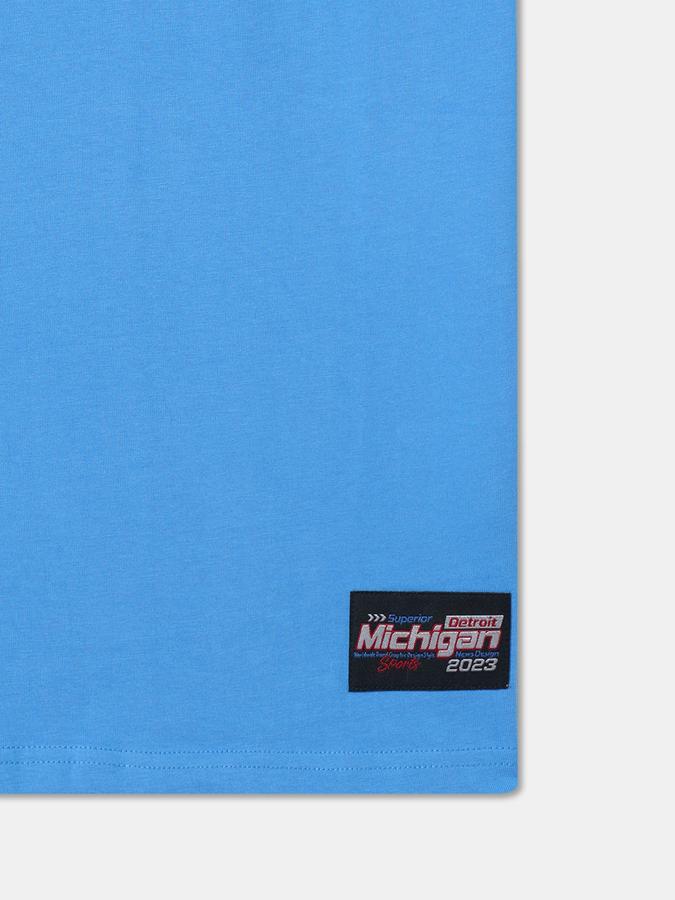 Boys Colourblock Regular Fit Crew-Neck T-Shirt image number 3