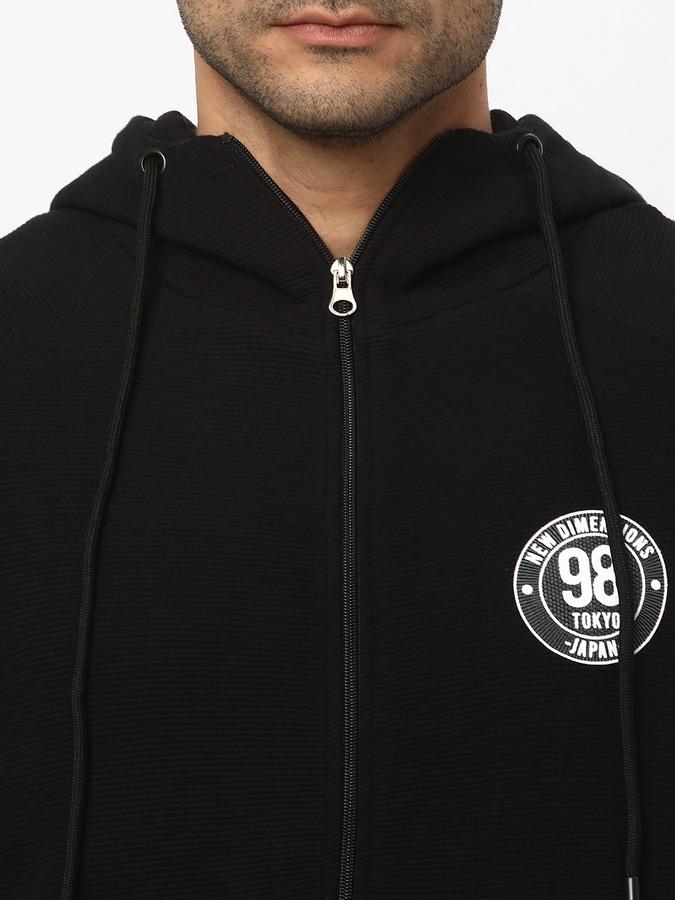 Men Regular Fit Hooded Jacket image number 3