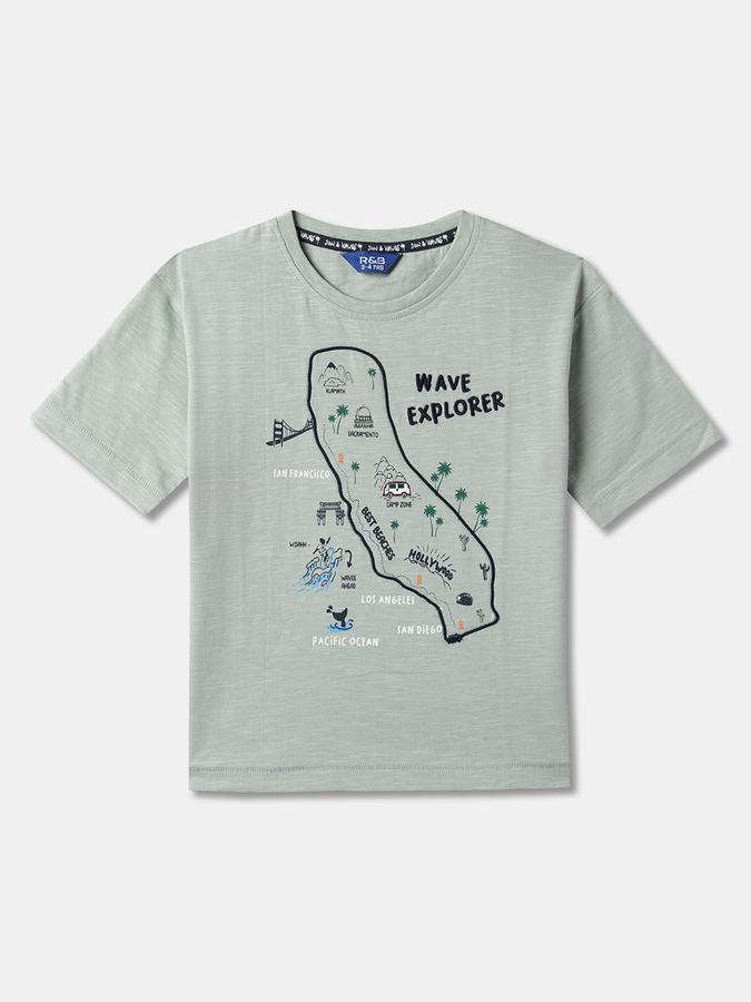 Boys Graphic Print Regular Fit Crew-Neck T-Shirt image number 0