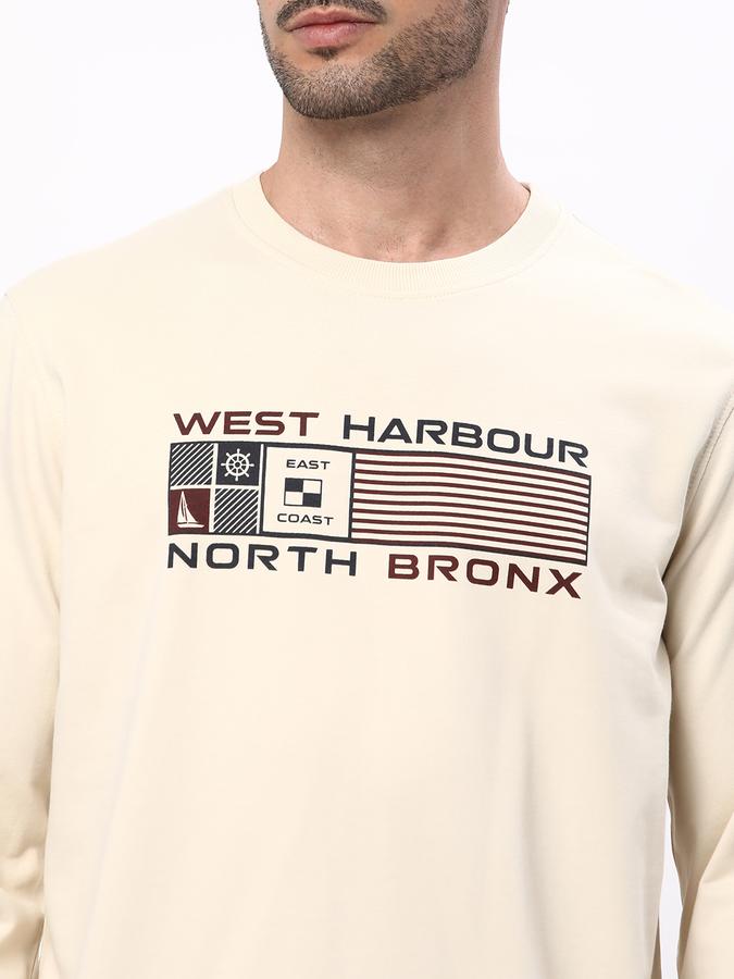 Men Typographic Print Crew-Neck Sweatshirt image number 3