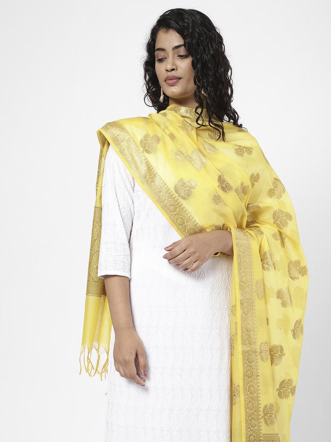 R&B Women Yellow Dupattas