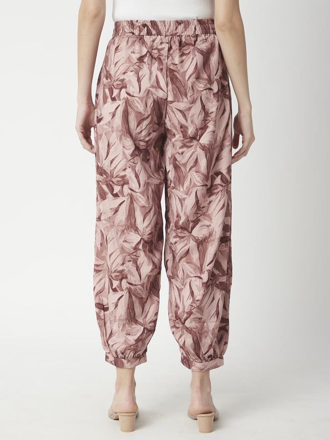 Women Viscose Jogger Elasticated Waist Printed Trousers