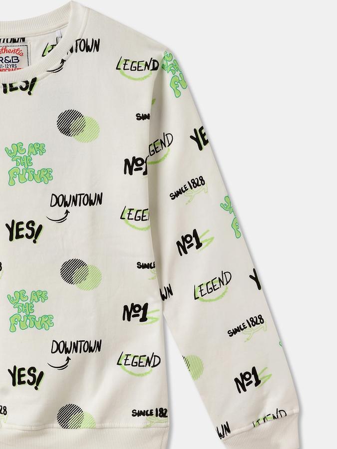 Boys Relaxed Fit Full Sleeve Crew Neck SweaT-Shirt