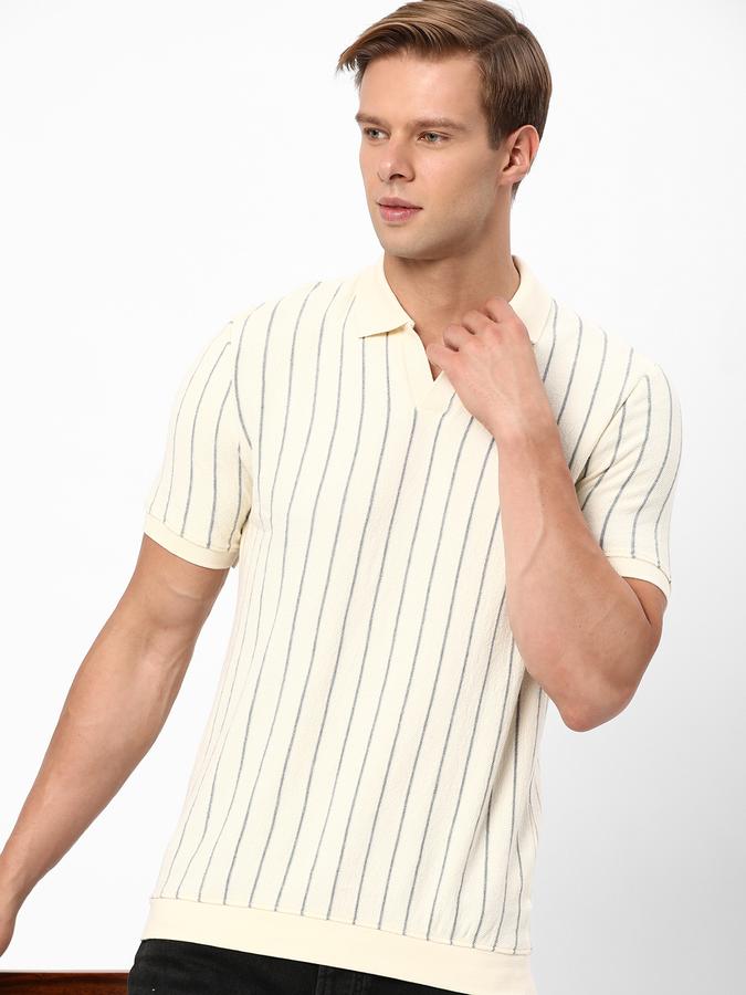 R&B Men's Fashion Textured Polo image number 0