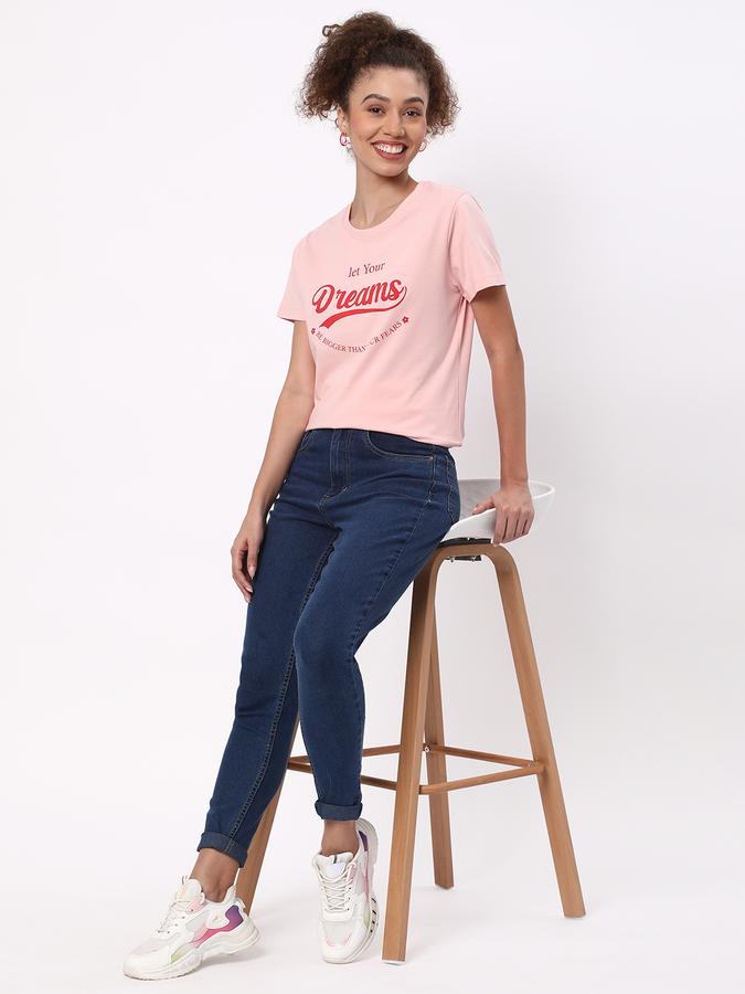 Women Regular Fit Round-Neck T-Shirt image number 1