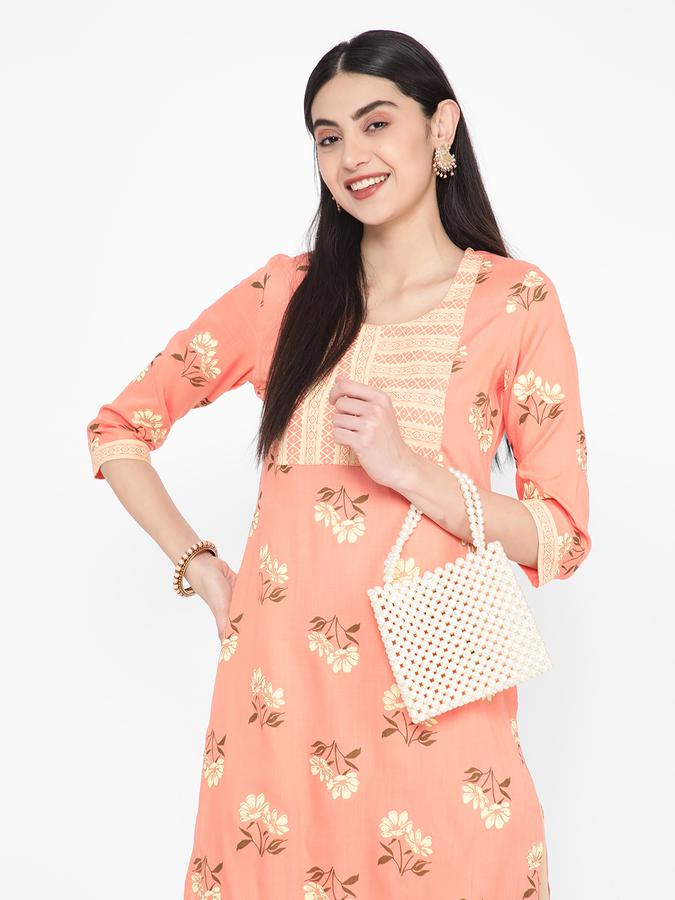 R&B Women Peach Kurta image number 0